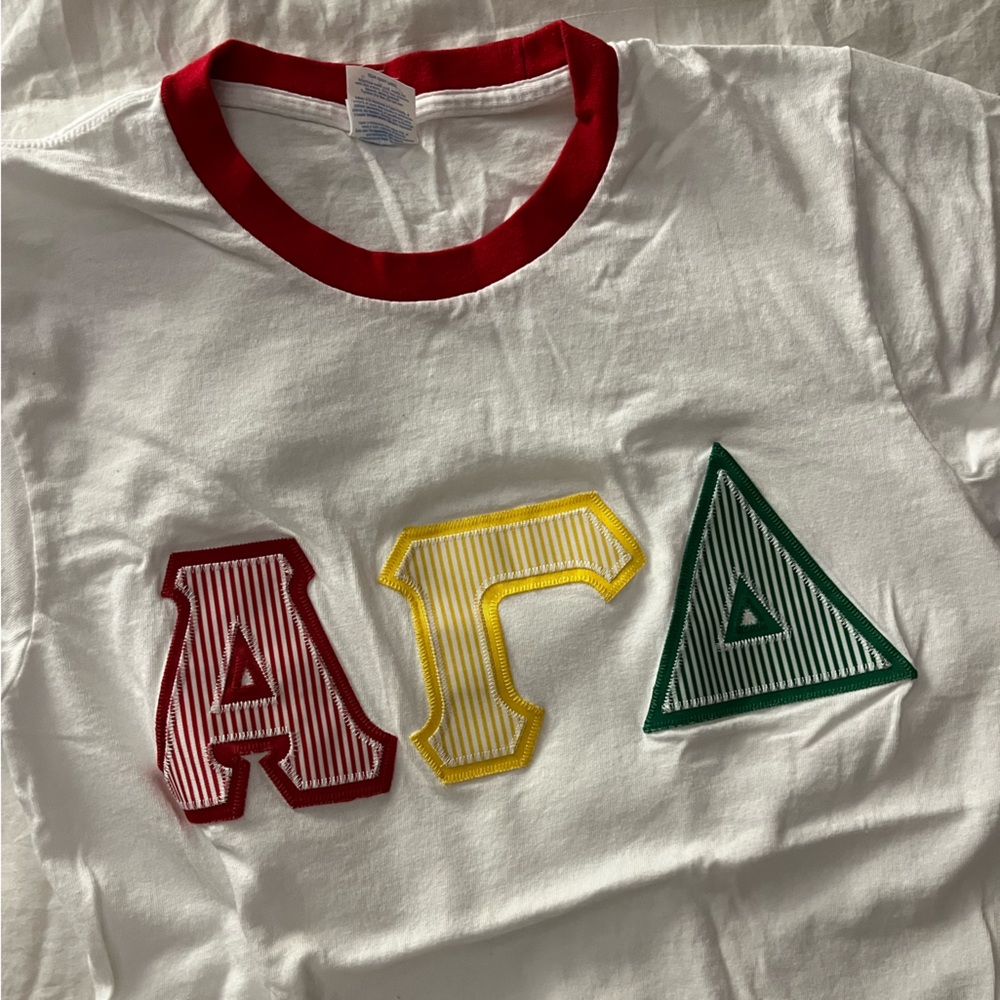 Alpha Gamma Delta sorority letters tee